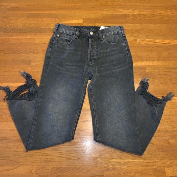 Free People Chewed Up Mid-Rise Straight Jean - Picture 4 of 8